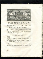 1929   Bourgogne  1783  Délibération Recensement Des Roles 4 Pages    N°-191 - Decreti & Leggi