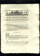 1929   Bourgogne  1786 Délibération Imposittions De Province 4 Pages    N°-044 - Decreti & Leggi