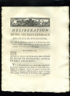 1929   Bourgogne  1786 Délibération Secours Des Incendiés Taillables 6 Pages   N°-040 - Decreti & Leggi