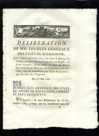 1929   Bourgogne  1786 Délibération Taille & Capiration 2 Pages    N°-041 - Decreti & Leggi