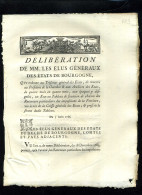 1929   Bourgogne  1786 Délibération Trésorier Général Des états 6 Pages Plus Le Modele Dijon , Nuits  N°-060 - Decreti & Leggi