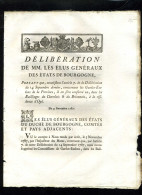 1929   Bourgogne  1787 Délibération  Bailliages Du Charolois & Du Brionnois 3 Pages   N°-119 - Decreti & Leggi