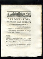 1929   Bourgogne  1787 Délibération  Entrepreneurs & Adjudicataires Des Ouvrages Publics 3 Pages   N°-090 - Decreti & Leggi