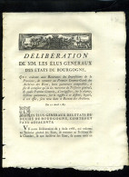 1929   Bourgogne  1787 Délibération à Remettre Au Premier Commis Gardes 3 Pages    N°-063 - Decreti & Leggi