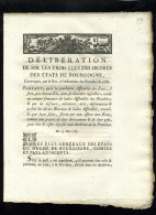 1929   Bourgogne  1787 Délibération Archives De La Province 3 Pages   N°-147 - Decreti & Leggi