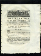 1929   Bourgogne  1787 Délibération Pèpinière De Muriers  2 Pages   N°-129 - Decreti & Leggi