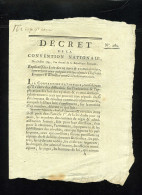 1929  Décret  De La Convention Nationale Chefs Des Emeutes & Révoltes Contre-révolutionnaire -n°5 - Decreti & Leggi