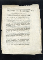 1929  Decret-1  Extrait Des Registre Des Deliberations  Brevets D Invention 1791 2 Pages - Decreti & Leggi