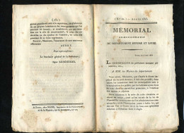 1929  Decret-179  Mémorial Indre Et Loire 1815   8 Pages - Decreti & Leggi