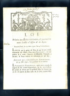 1929  Document-2822  Loi écoles Vétérinaires 1792  à Lyon 2 Pages - Decreti & Leggi