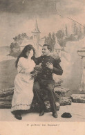 COUPLES - Je Garderai Ton Souvenir - Femme Pleurant Pour Le Départ De Son Mari - Carte Postale Ancienne - Paare