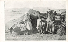 ALGERIE - Biskra - Campement De Nomades - Tentes Et Panier - Famille Algérienne - KV Paris - Carte Postale - Biskra