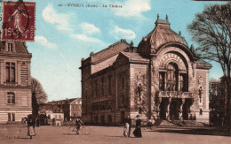 Evreux (Eure) Le Théâtre - Edition Bourgeois Frères - Carte J.B. Colorisée N° 20 - Evreux