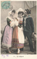 COUPLES - Le Départ - Marin Partant Pour La Croisière - Fantaisie - Carte Postale Ancienne - Koppels