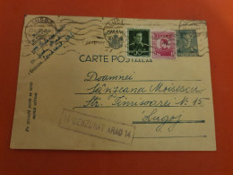 Roumanie - Entier Postal + Compléments Pour Lugoy Avec Cachet De Censure En 1944 - D 315 - Ganzsachen