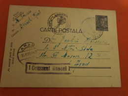 Roumanie - Entier Postal De Domnestii Pour Arad En 1943 Avec Cachet De Contrôle - D 319 - Entiers Postaux