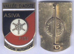 Insigne De La Fédération Sportive Hivernale Italienne - Vallée D'Aoste - Invierno