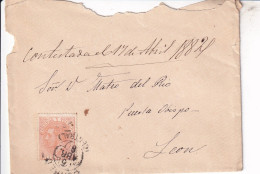 CARTA 1882   MATASELLOS  CORREOS CENTRAL  MADRID A LEON - Lettres & Documents