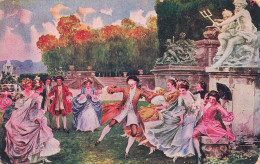 ARTS - Tableau - Chocolat L'Aiglon Publicité - Jeu Du Colin Maillard Dans Les Jardins - Champêtre - Carte Postale - Peintures & Tableaux