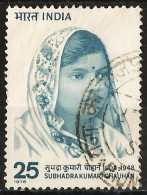 India 1976 - Mi 684 - YT 488 ( Subhadra Kumari Chauhan, Poet ) - Used Stamps