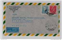 Lettera Busta Brasile-Brasil-letter- Cover - Briefe- Posta Aerea Anni '50 (of '50s)-Air Mail-to Berlin - Luchtpost