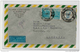 Lettera Busta Brasile-Brasil-letter- Cover - Briefe- Posta Aerea Anni '50 (of '50s)-Air Mail-to Berlin - Aéreo