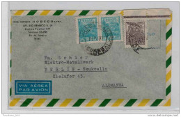 Lettera Busta Brasile-Brasil-letter- Cover - Briefe- Posta Aerea Anni '50 (of '50s)-Air Mail-to Berlin - Luchtpost