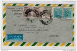 Lettera Busta Brasile-Brasil-letter- Cover - Briefe- Posta Aerea Anni '50 (of '50s)-Air Mail-to Berlin - Luchtpost