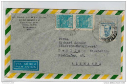 Lettera Busta Brasile-Brasil-letter- Cover - Briefe- Posta Aerea Anni '50 (of '50s)-Air Mail-to Berlin - Posta Aerea