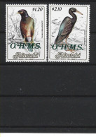 1988 AITUTAKI Service 38+ 39** Oiseaux - Aitutaki