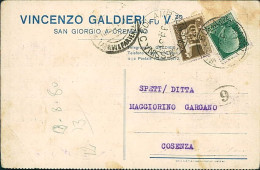 SAN GIORGIO A CREMANO ( NAPOLI ) VINCENZO GALDIERI - CARTOLINA AUTOGRAFA - SPEDITA 1931 (19713) - San Giorgio