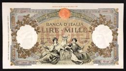 1000 LIRE Regine Del Mare Fascio L'aquila 28 11 1942 R Raro Bel Bb+ Pressato Minimi Taglietti LOTTO 1051 - 1000 Liras