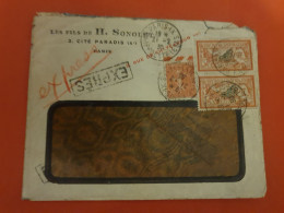 Enveloppe Commerciale En Exprès De Paris En 1930  - D 379 - 1921-1960: Periodo Moderno