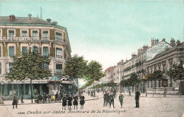 FRANCE - Châlon Sur Saône - Boulevard De La République - Platrerie - Animé - Colorisé - Carte Postale Ancienne - Chalon Sur Saone