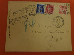 Enveloppe En Exprès De Cousoire Pour Paris En 1941 - D 387 - 1921-1960: Moderne