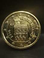 2 EURO 2016 PLAQUE OR SAINT MARIN / SAN MARINO EUROS - San Marino