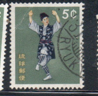 RYUKYU ISLANDS US POSSESSIONS IN JAPAN 1960 DANCER 5c USED USATO OBLITERE' - Ryukyu Islands