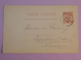 S0 MONTE CARLO   BELLE CARTE FERROVIAIRE RR  1911  A FRANKFURT ALLEMAGNE  +AFF. INTERESSANT + - Entiers Postaux