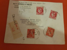 Enveloppe Commerciale En Chargé De Paris Pour Lambersart En 1941 - D 398 - 1921-1960: Periodo Moderno