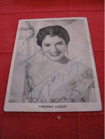 ARGENTINA - AUTOGRAFO ORIGINALE DI VIRGINIA LUQUE - ARGENTINA - Cantanti E Musicisti