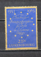 LUXEMBOURG    N° 633    OBLITERE   COTE 0.20€     DROITS DE L'HOMME - Usados