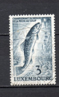 LUXEMBOURG    N° 636    OBLITERE   COTE 0.30€     PECHE POISSON ANIMAUX - Usados