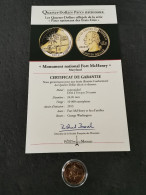 NATIONAL PARKS QUARTER DOLLAR 2013 P MARYLAND FORT MC HENRY / CUPRONICKEL DORURE OR 24 CARATS / USA / + CERTIFICAT - 2010-...: National Parks