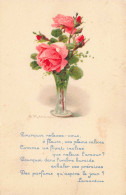 FANTAISIE - Fleurs - Roses - Pourquoi, Relevez-vous à Fleurs.. - Carte Postale Ancienne - Altri & Non Classificati