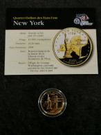 STATE QUARTER DOLLAR 2001 D NEW YORK STATUE DE LA LIBERTE / CUPRONICKEL DORURE OR 24 CARATS / USA - 1999-2009: State Quarters