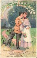 FANTAISIE - Couple - Femme - Homme - Demande Du Cœur.. - Carte Postale Ancienne - Donne