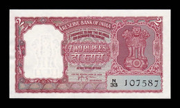 India 2 Rupees 1957-1962 Pick 29b Sign 74 Sc Unc - Inde