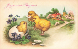 FETES & VOEUX - Joyeuse Pâques - Poussin - Fleurs - Carte Postale Ancienne - Ostern