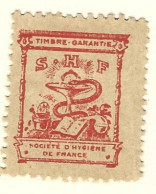 Timbre -  -  - Vignette Pharmaceutique  - Societe D'hygiene De Francef - Used Stamps