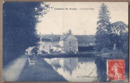 CPA 91 - BURES - Château De Bures - La Pièce D'eau - TB PLAN EDIFICE Et Sa Façade + Village Derrière Jolie Oblitération - Bures Sur Yvette